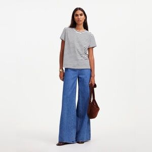 Madewell Striped Cotton Perfect Crewneck Tee